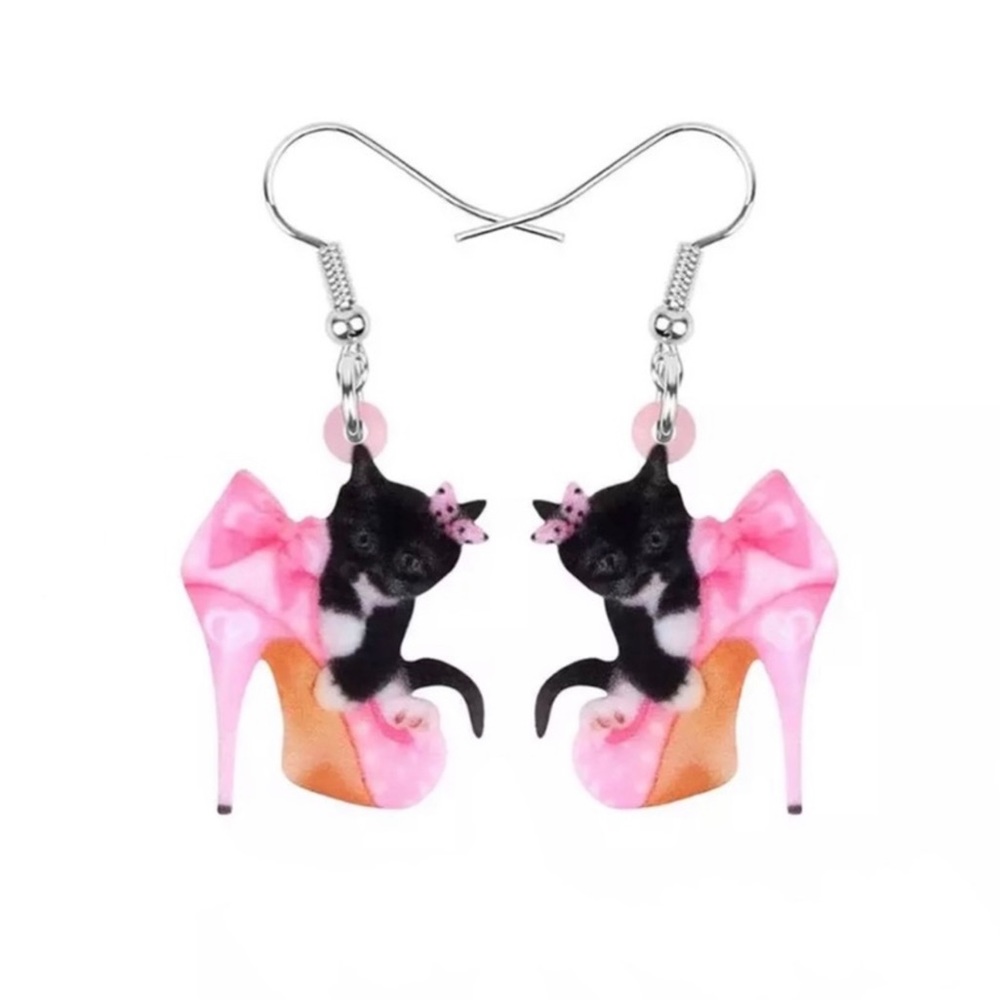 FREE SHIPPING | Double-Sided Acrylic Dangle Earrings NWT
